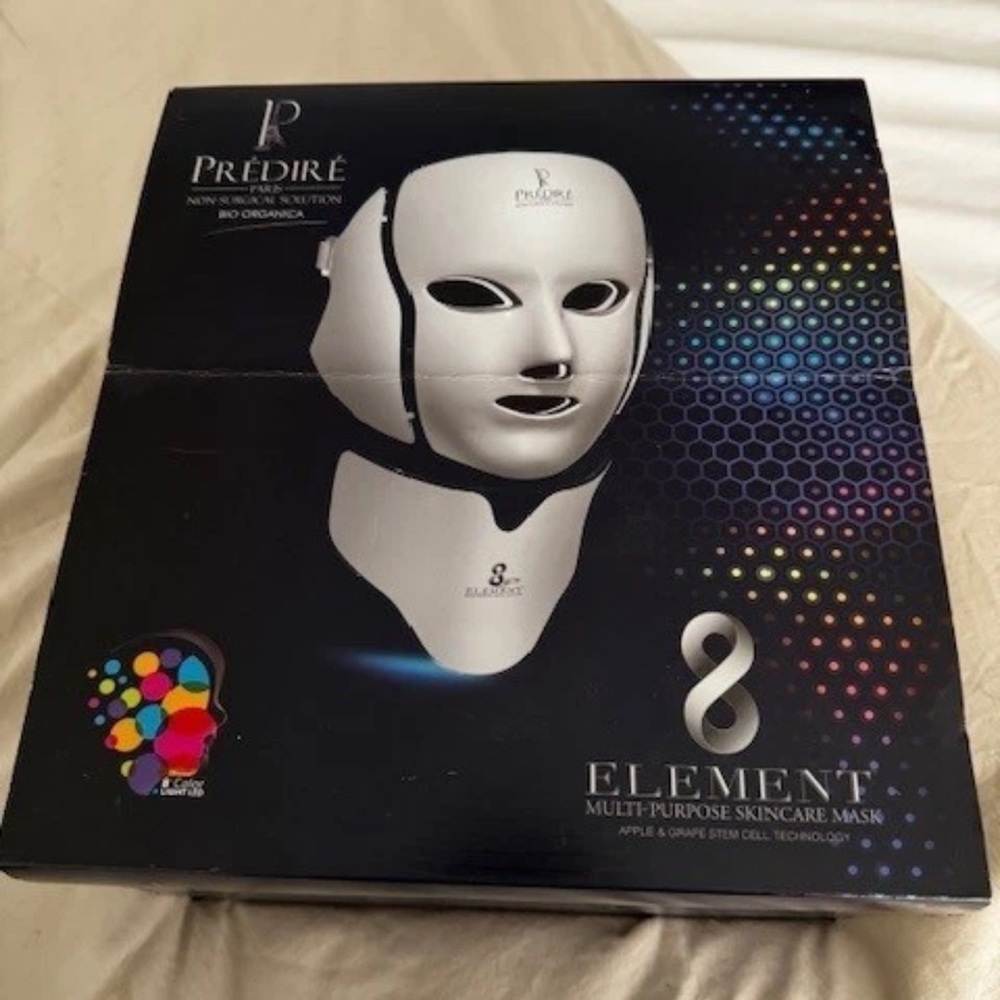 Predire Paris 8 Element Multi Purpose LED Skincare Mask 8 Colors New In Box
